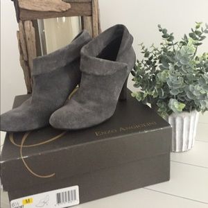 Enzo Angiolini Gray Suede Bootie